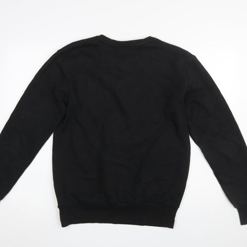 Ellesse Men's Black Crew Neck Sweatshirt S Regular Fit Logo Pullover