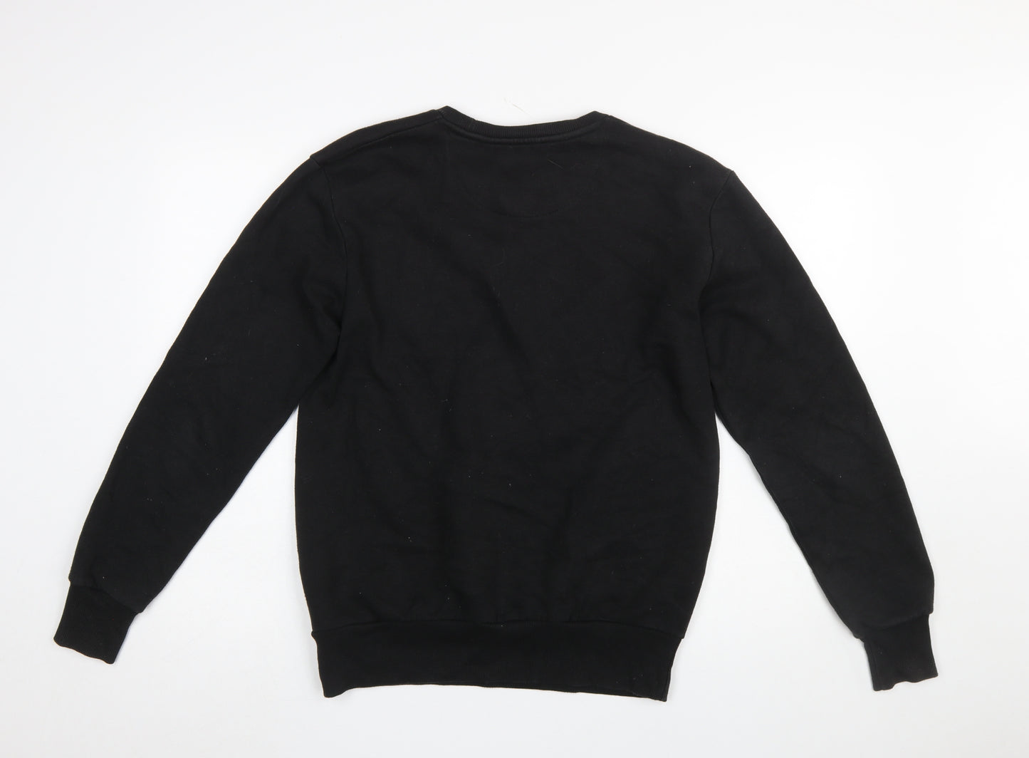 Ellesse Men's Black Crew Neck Sweatshirt S Regular Fit Logo Pullover