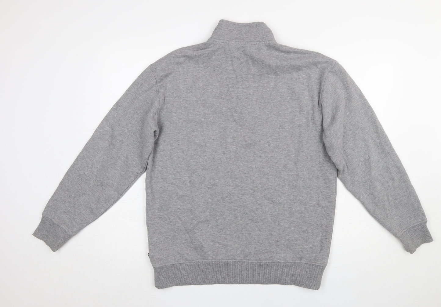 Vans Men's Grey XS 1/2 Zip High Neck Graphic Sweatshirt