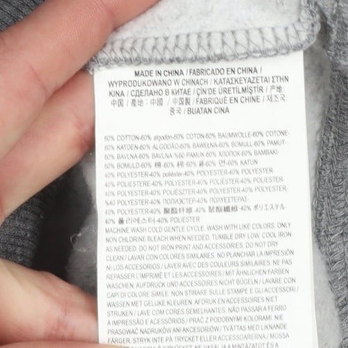 Vans Men's Grey XS 1/2 Zip High Neck Graphic Sweatshirt
