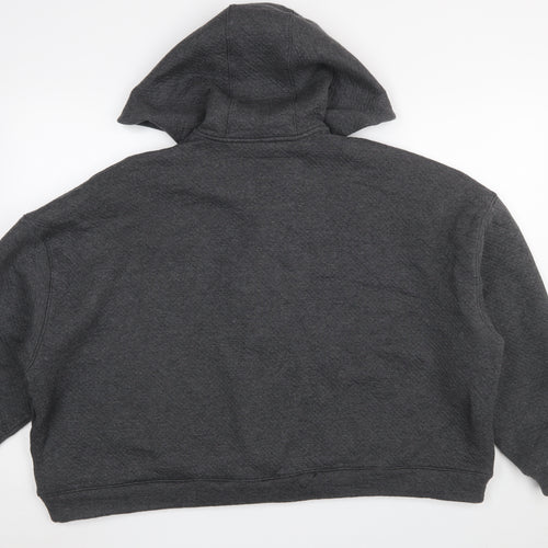 Lunya Womens Dark Grey Pullover Hoodie XS/S Relaxed Fit Cotton Blend