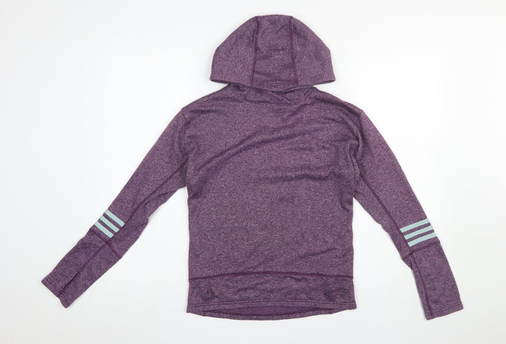 Adidas Womens Purple XS Climalite Energy Running Hoodie