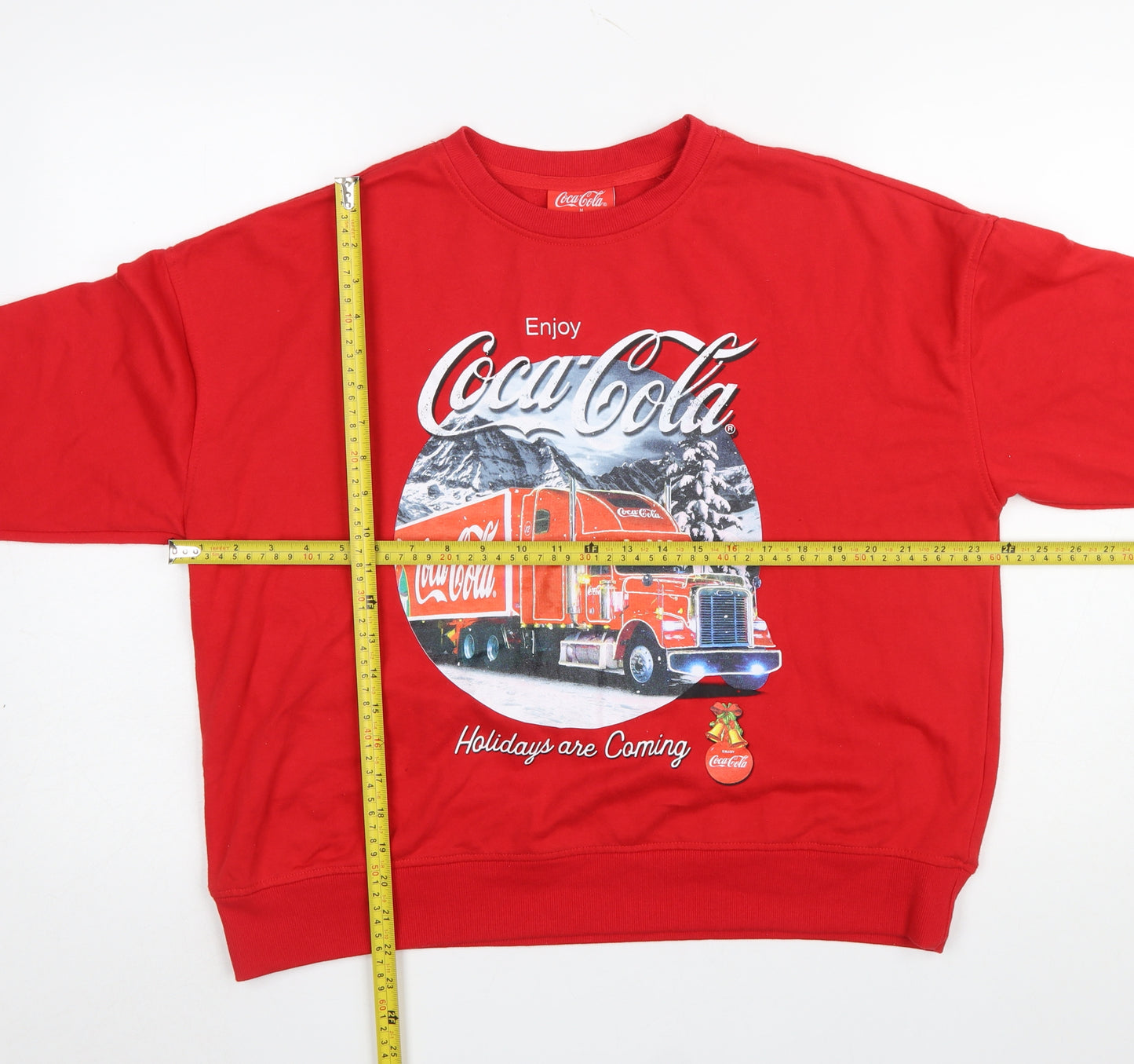 Coca-Cola Red Christmas Graphic Sweatshirt Women M 12/14 Pullover