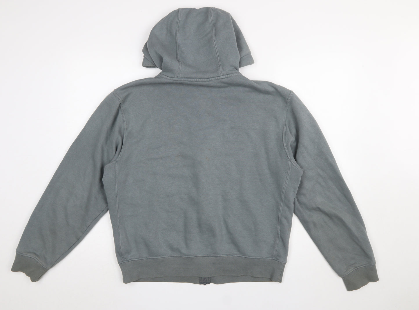 Nike Men's Grey Full Zip Hoodie Size S Regular Fit Fleece Zip Logo