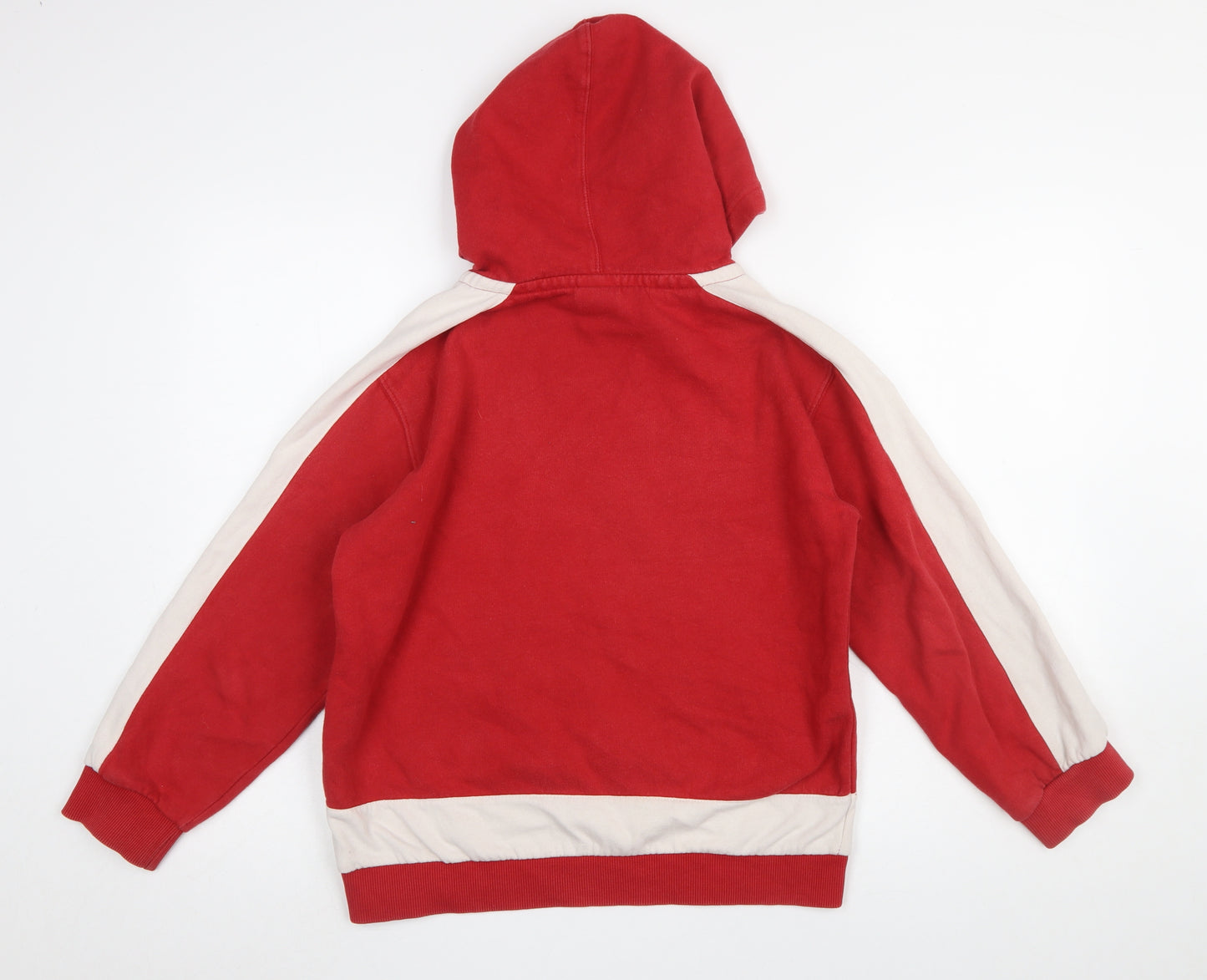 Nike Boys Red Pullover Hoodie Size L 10-12 Cotton Blend with Logo Design