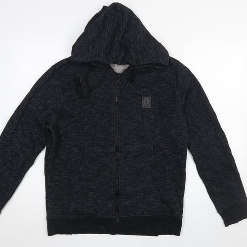 Religion Men's Black Full Zip Hoodie Size M Cotton Blend