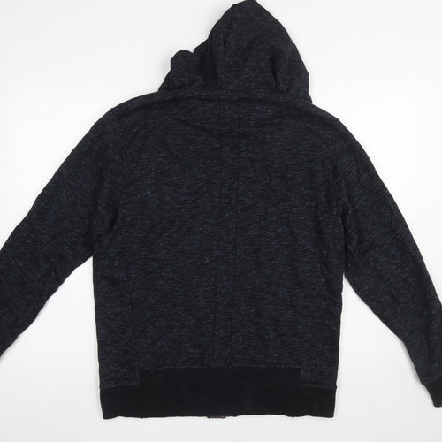 Religion Men's Black Full Zip Hoodie Size M Cotton Blend