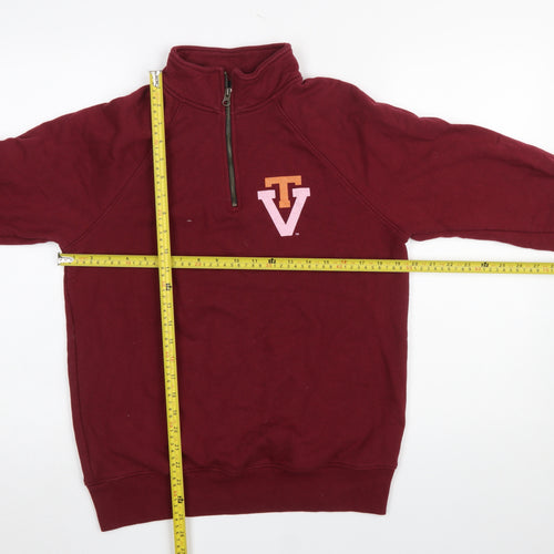 Homefield Men's Red 1/4 Zip Pullover Sweatshirt M