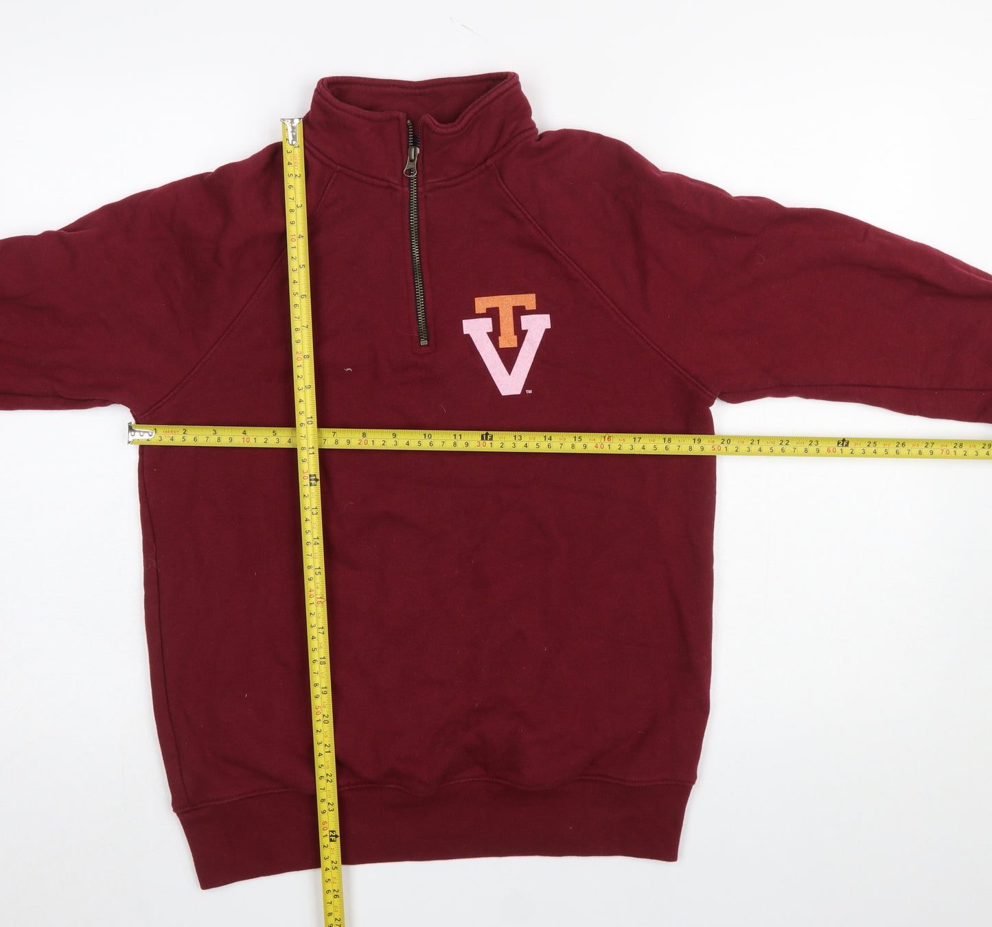 Homefield Men's Red 1/4 Zip Pullover Sweatshirt M