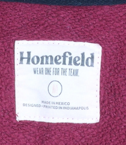 Homefield Men's Red 1/4 Zip Pullover Sweatshirt M