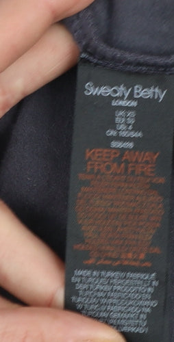 Sweaty Betty Womens Black XS Pullover Hoodie Long Sleeve Cotton Blend