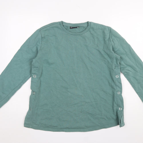 ASOS Design Women’s Green UK 10 Maternity Sweatshirt with Side Snap Detail