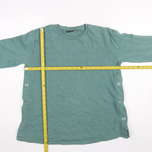 ASOS Design Women’s Green UK 10 Maternity Sweatshirt with Side Snap Detail
