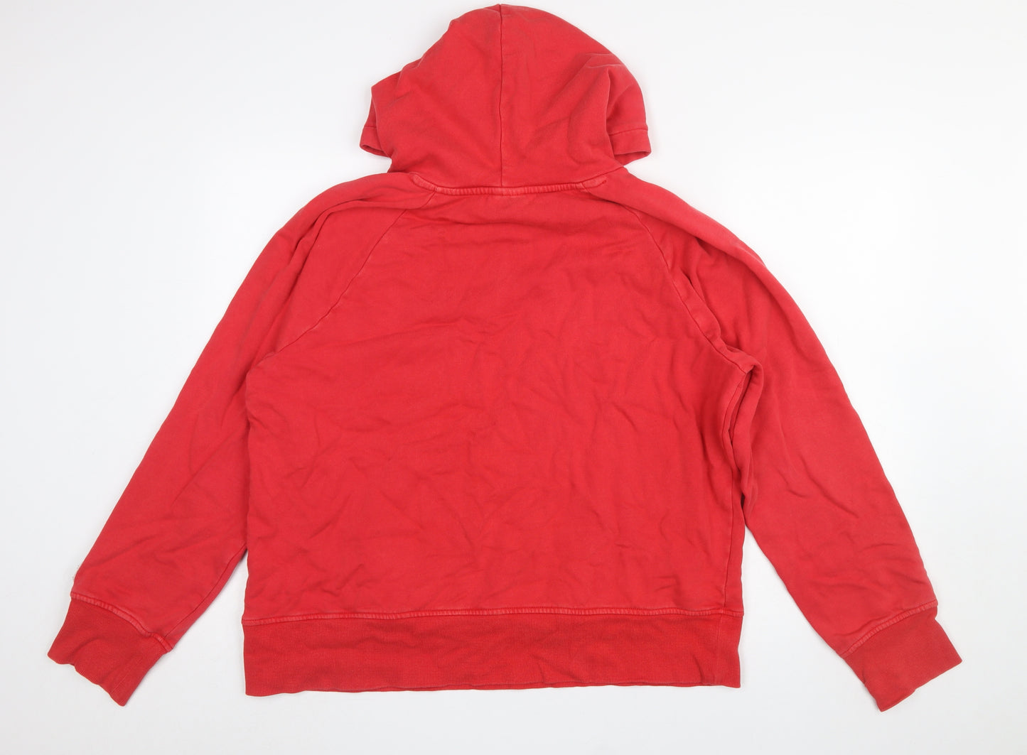 Disney Women Red Hoodie Medium Mickey Graphic Pullover Sweatshirt