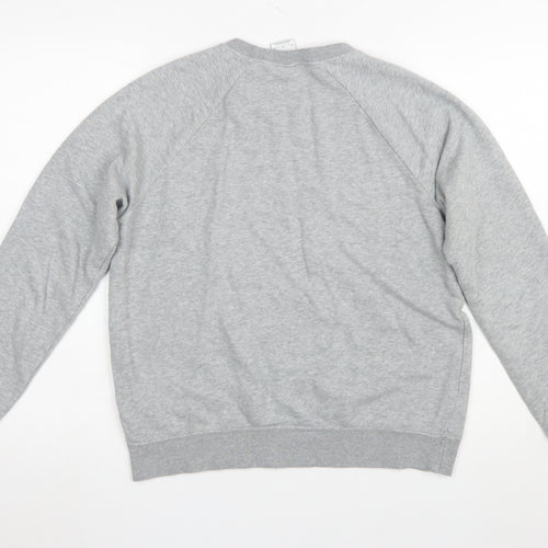 Nike Men's Grey Logo Crew Neck Pullover Sweatshirt Size M