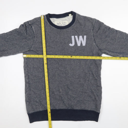 Jack Wills Men’s Blue Cotton Crew Neck Sweatshirt M