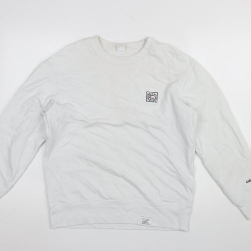 Uniqlo Keith Haring Men's White M Crew Neck Cotton Sweatshirt