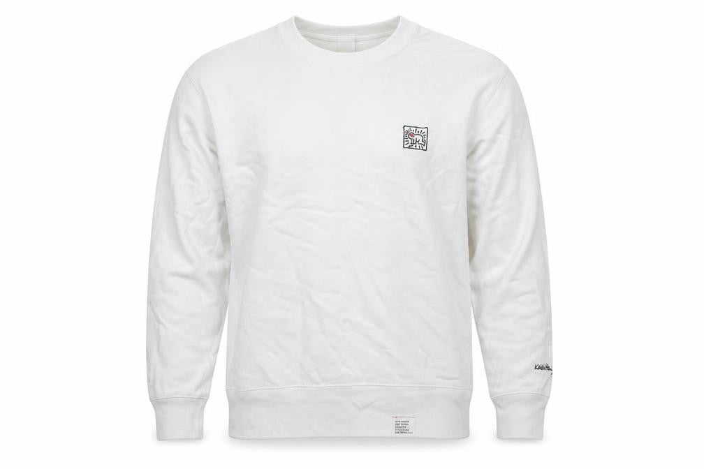 Uniqlo Keith Haring Men's White M Crew Neck Cotton Sweatshirt