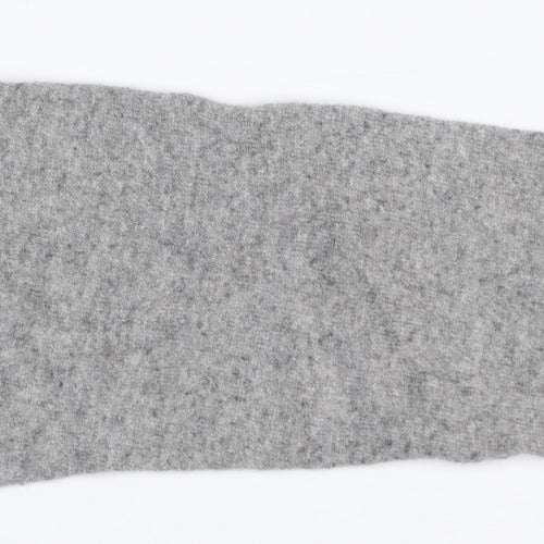 Black Label Crestbridge Women's Grey Wool Wolf Jumper M