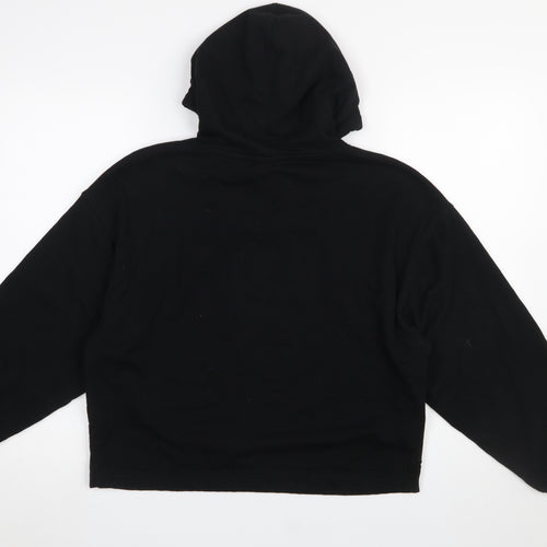 Old Navy Women's Black Pullover Hoodie Medium Cotton Blend