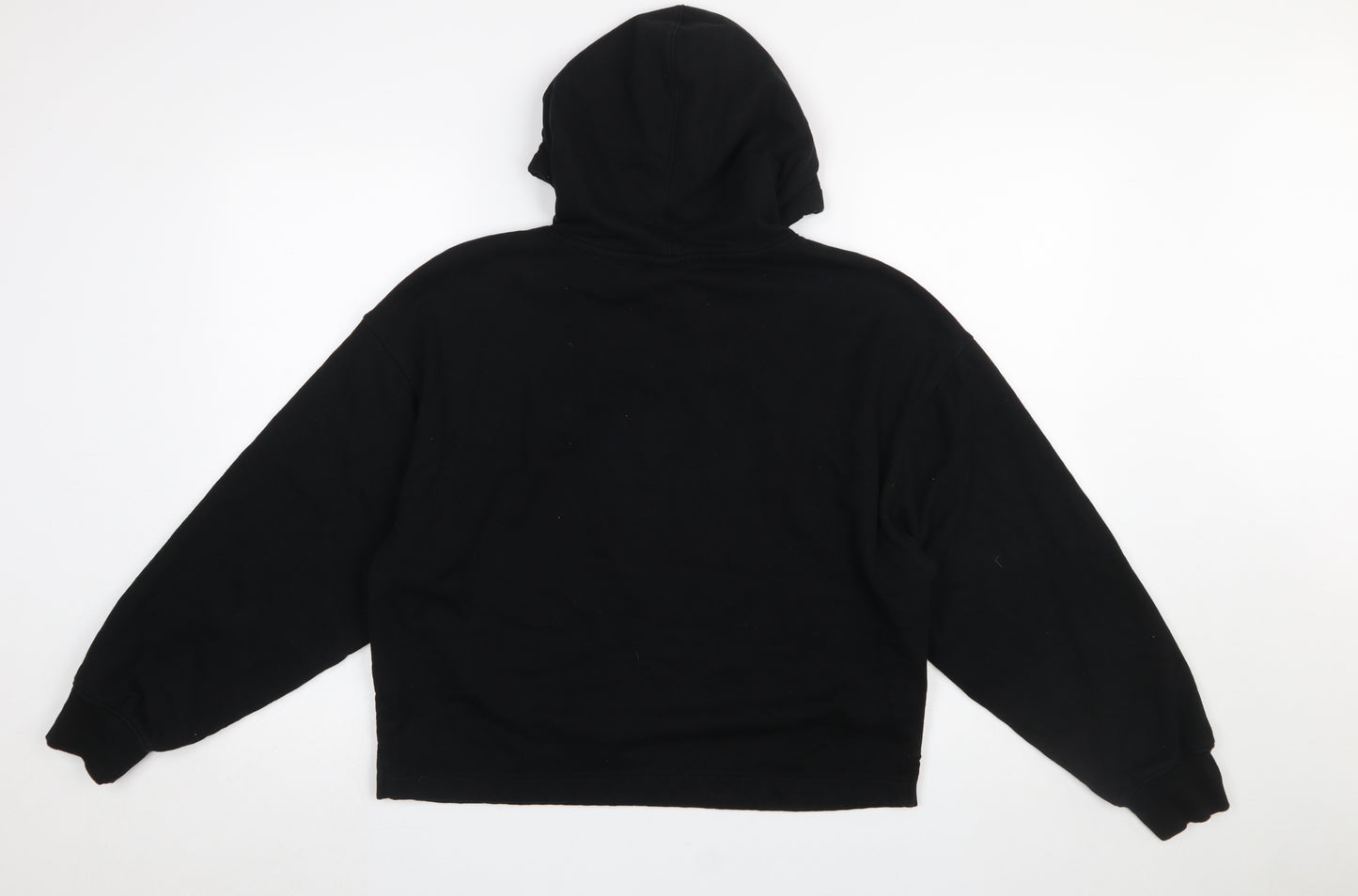 Old Navy Women's Black Pullover Hoodie Medium Cotton Blend
