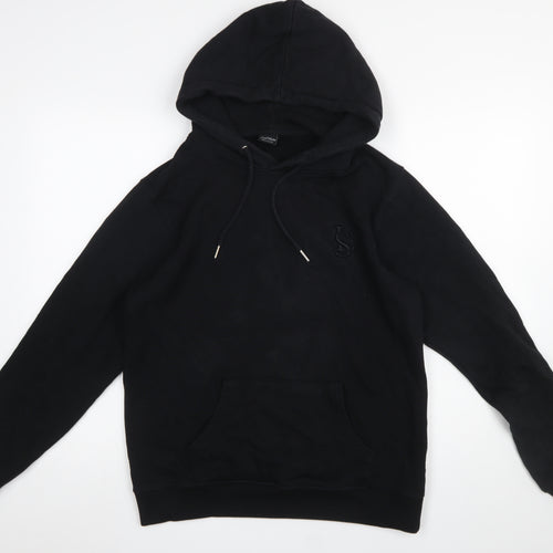 Last Sole Men's Black Pullover Hoodie Size M Embroidered Logo