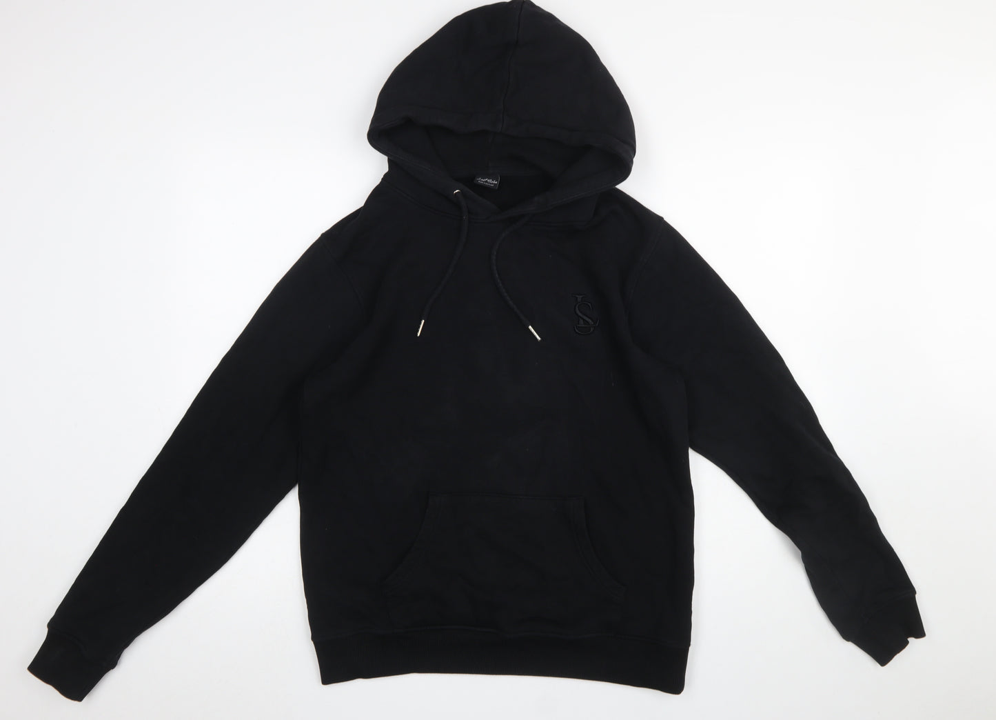 Last Sole Men's Black Pullover Hoodie Size M Embroidered Logo