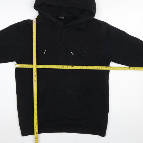 Last Sole Men's Black Pullover Hoodie Size M Embroidered Logo