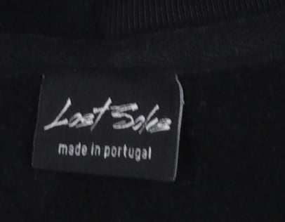 Last Sole Men's Black Pullover Hoodie Size M Embroidered Logo