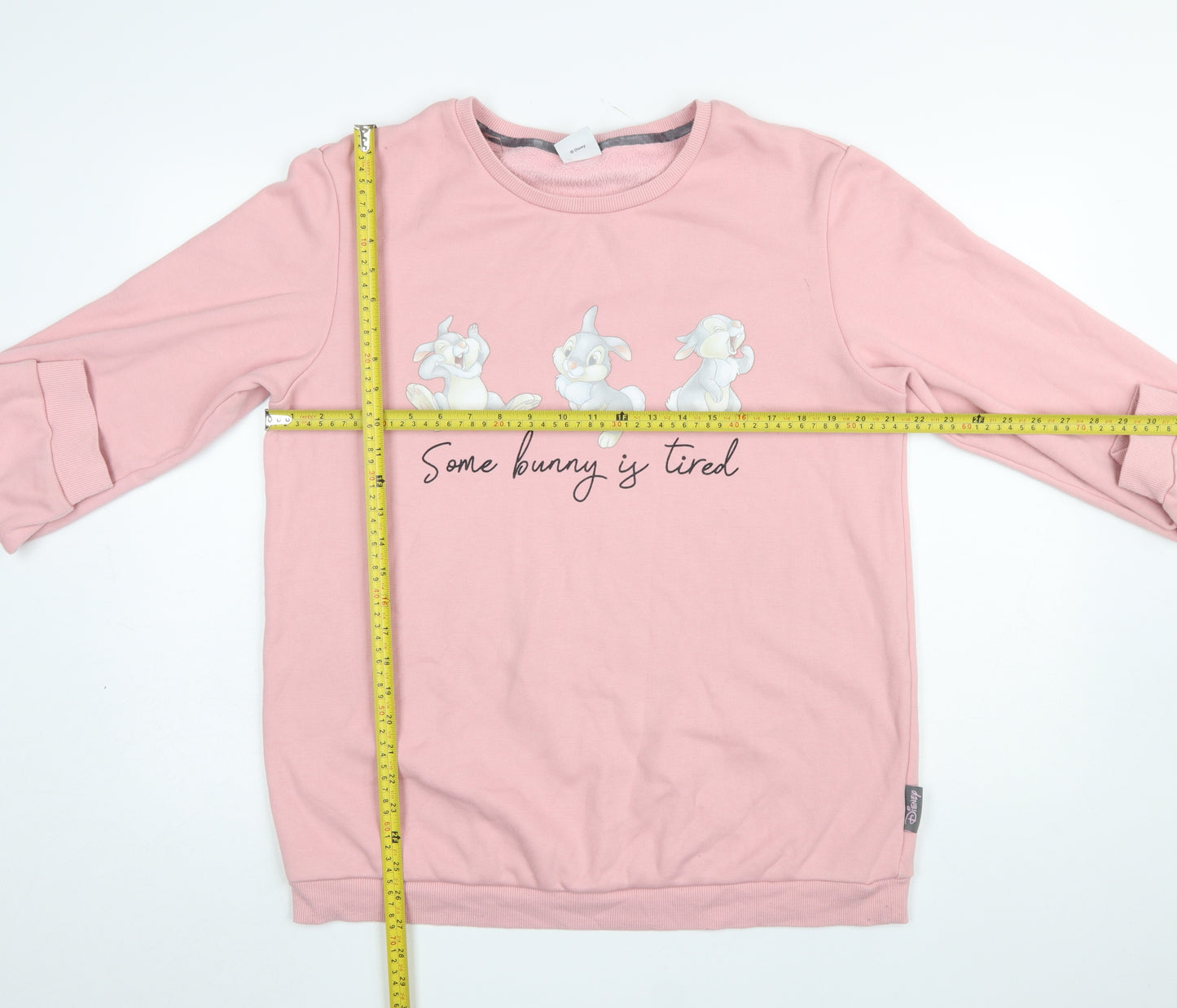 Disney Women Pink Thumper Bunny Long Sleeve Pyjama Top Size 12-14