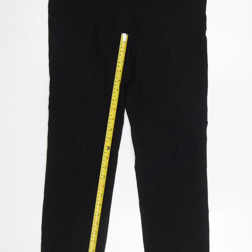 Gallery Womens Black Size 12 Straight Leg Trousers with Stretch
