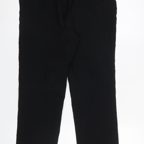 Gallery Womens Black Size 12 Straight Leg Trousers with Stretch