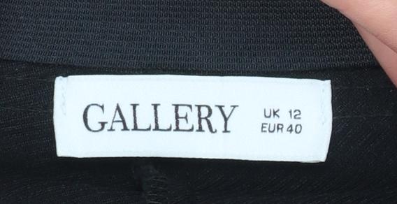 Gallery Womens Black Size 12 Straight Leg Trousers with Stretch