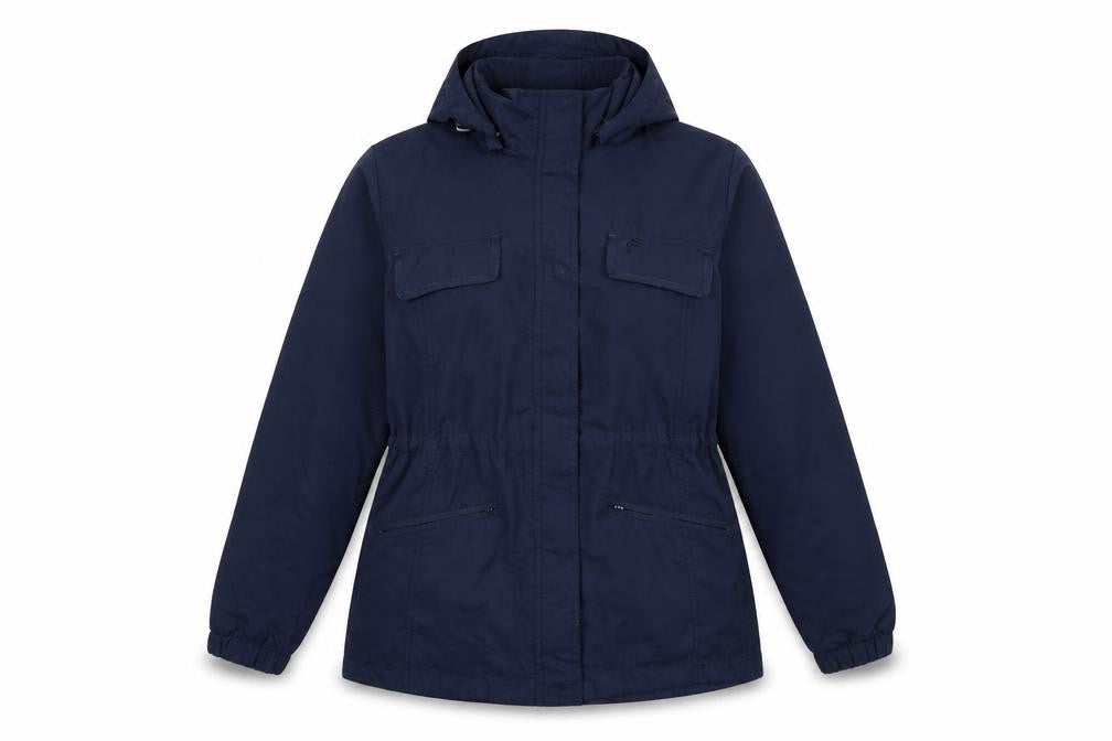Front view of Lee Valley Women's Blue Hooded Anorak Jacket L Regular Fit