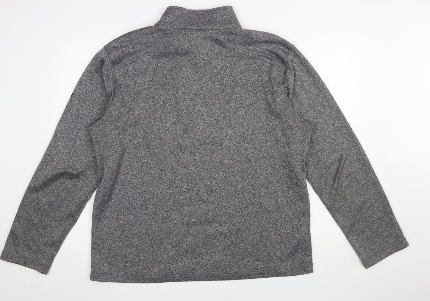 Eddie Bauer Men's Grey XL 1/4 Zip Fleece Sweatshirt Outdoor Pullover