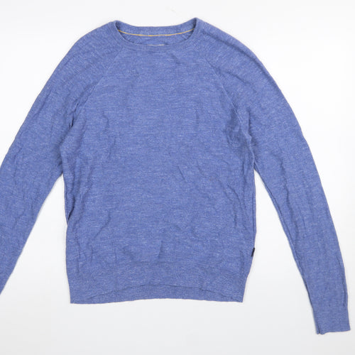 Fat Face Men's Blue Cotton Crew Neck Pullover Jumper Size S