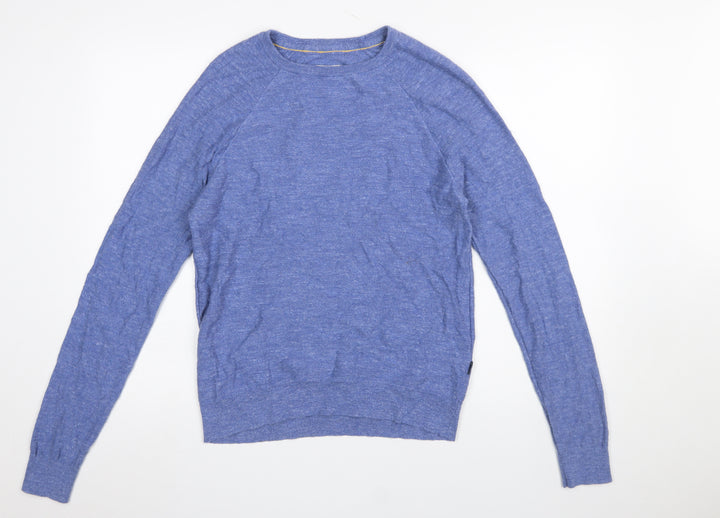 Fat Face Men's Blue Cotton Crew Neck Pullover Jumper Size S