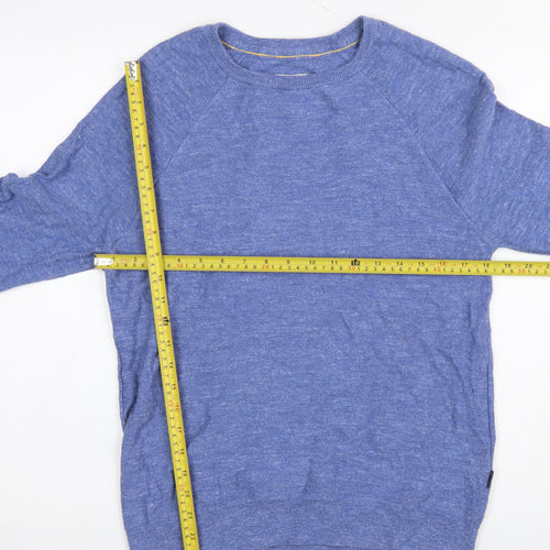 Fat Face Men's Blue Cotton Crew Neck Pullover Jumper Size S