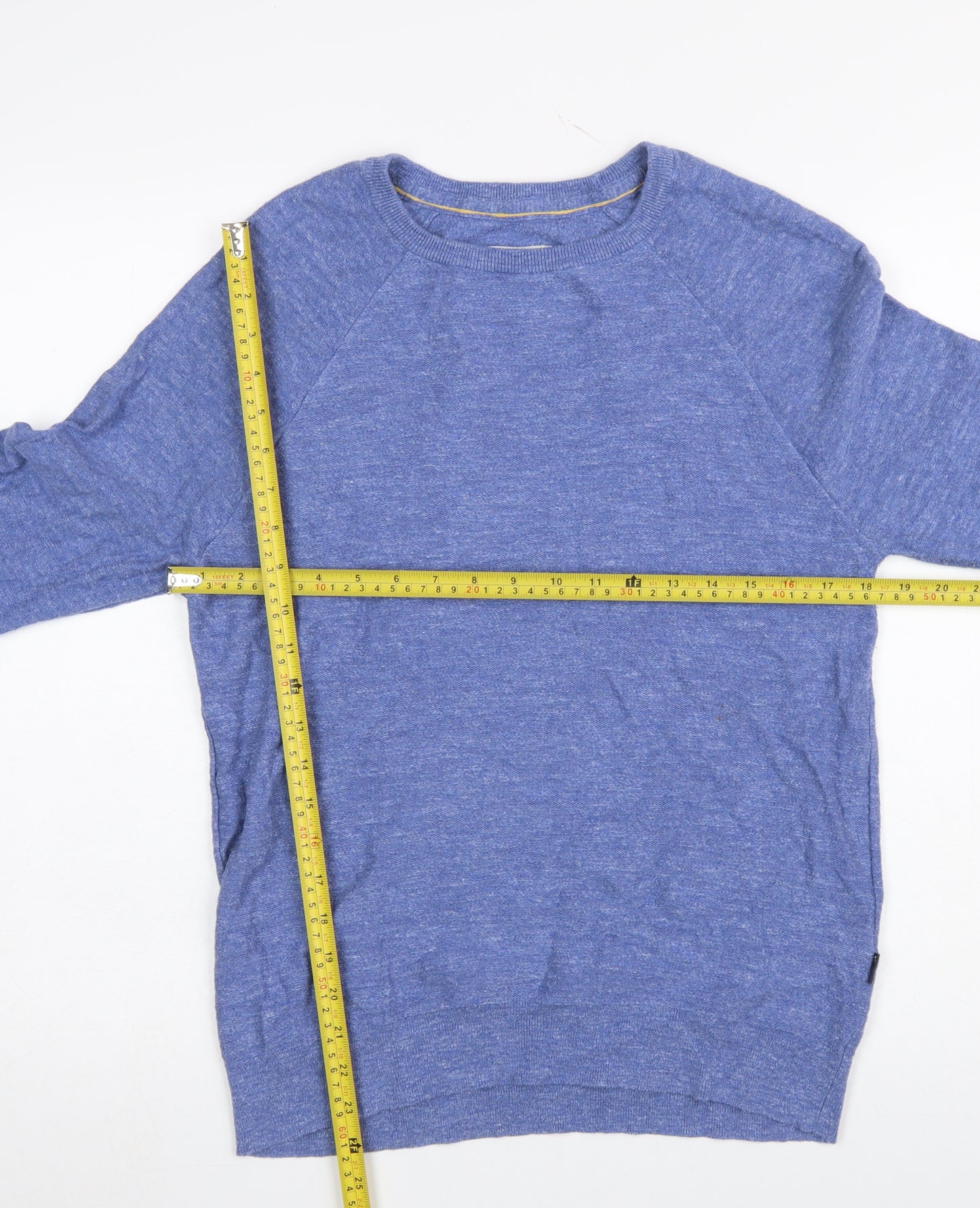 Fat Face Men's Blue Cotton Crew Neck Pullover Jumper Size S