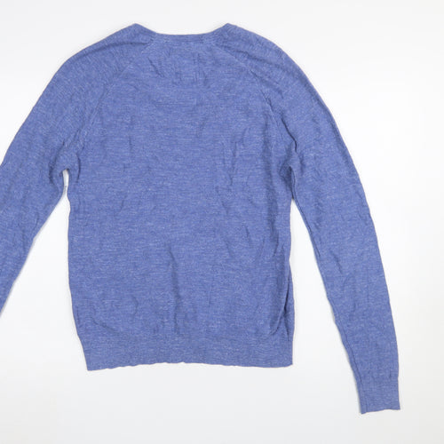 Fat Face Men's Blue Cotton Crew Neck Pullover Jumper Size S