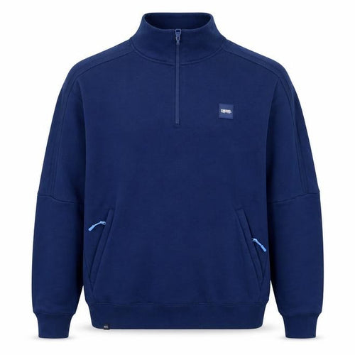Diesel Men's Blue XL 1/4 Zip High Neck Cotton Sweatshirt