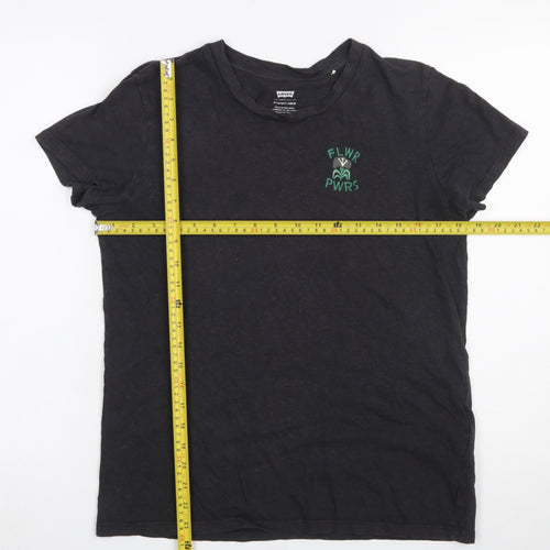 Levi's Women's Black Crew Neck Cotton Hemp T-Shirt Size M