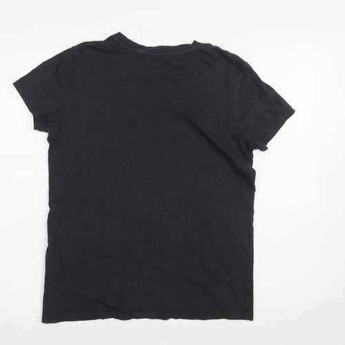 Levi's Women's Black Crew Neck Cotton Hemp T-Shirt Size M