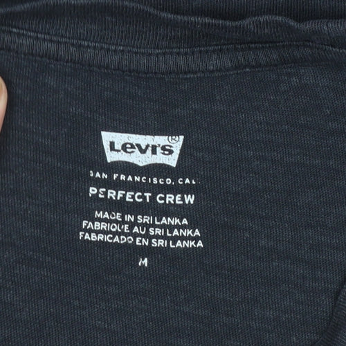 Levi's Women's Black Crew Neck Cotton Hemp T-Shirt Size M