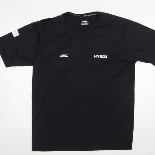 MFC Men Black 3XL Athletic T-Shirt Quick Dry Sports Top