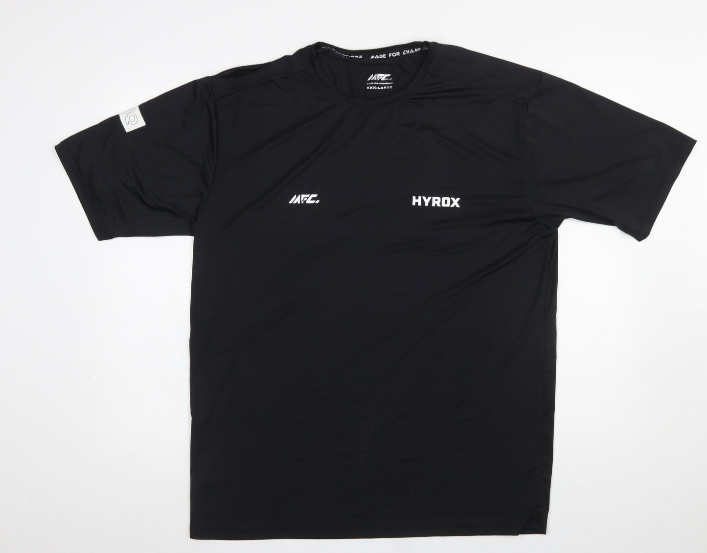 MFC Men Black 3XL Athletic T-Shirt Quick Dry Sports Top
