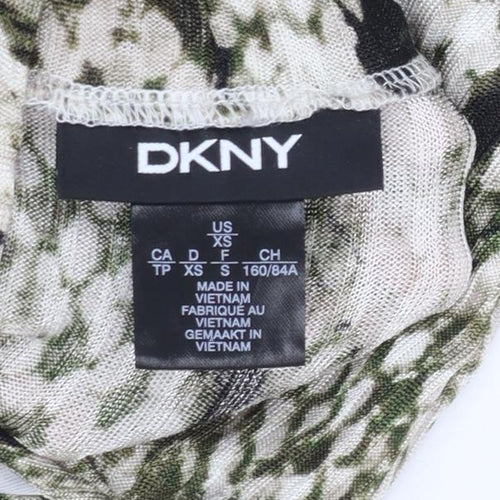 DKNY Women’s Multicoloured Animal Print Sleeveless High Neck Tank Top XS