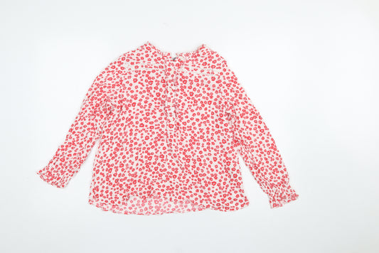 Marks and Spencer Women’s Ivory Floral Long Sleeve Blouse Size 14