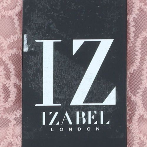 Izabel London Women's Pink Fit & Flare Knee Length Sleeveless Dress Size 12