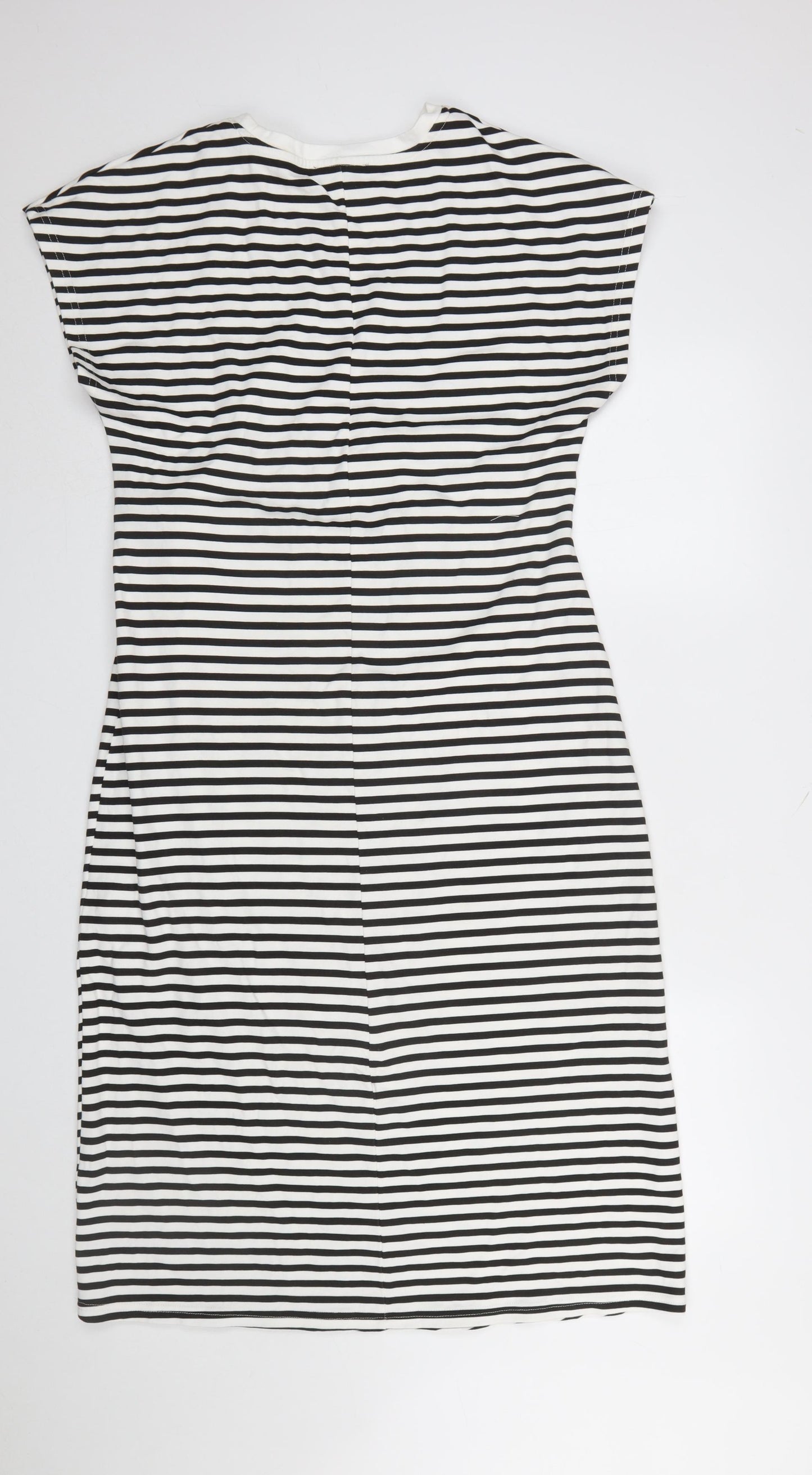 Dunnes Women’s Black White Striped Cotton T-Shirt Dress Size 12